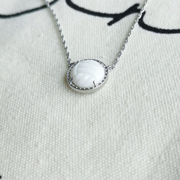 Kendra Scott Necklace - Volleyball - White Mother-of-Pearl Silver - Picture 3 of 5